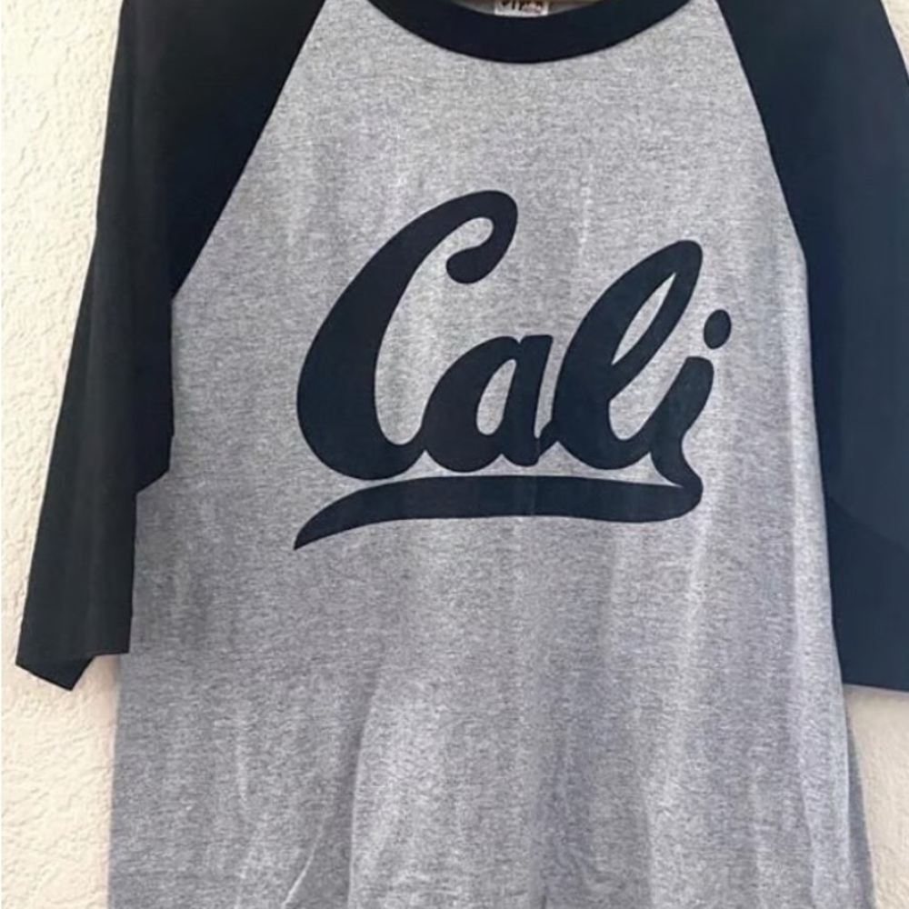Gray and Black Cali Raglan T-Shirt